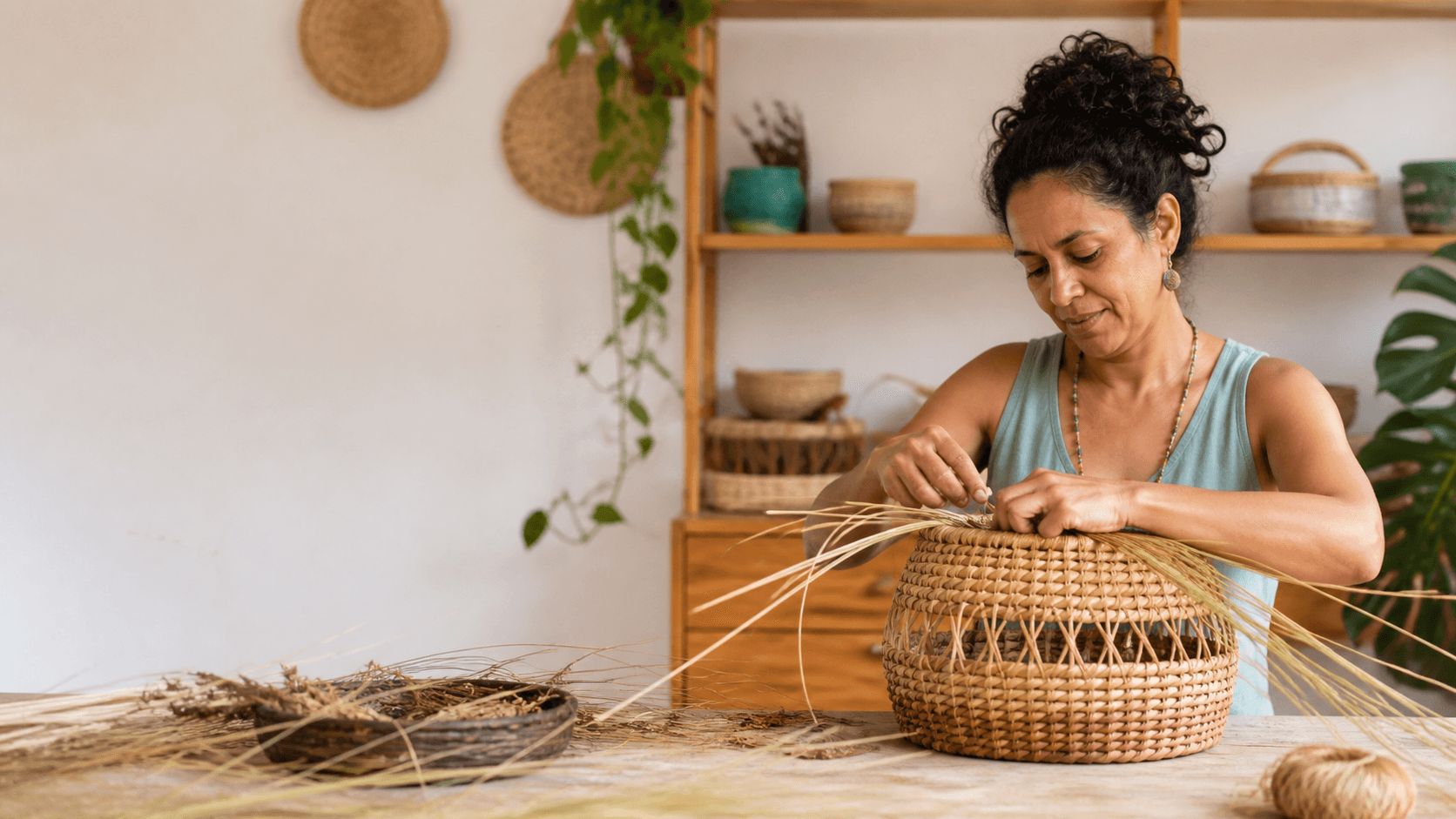 Profissional de Artesã Profissional em atividade