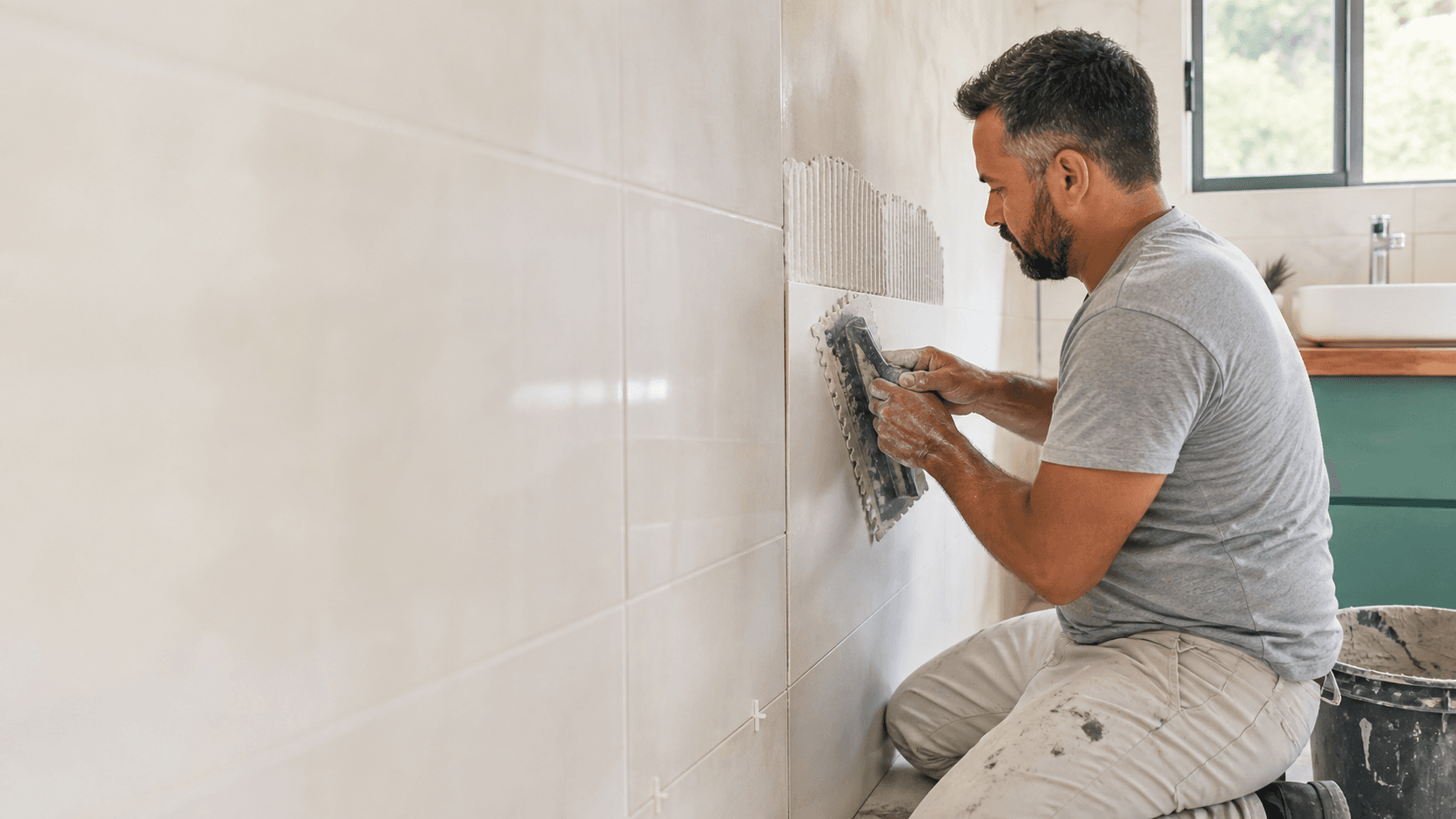 Profissional de Azulejista Profissional em atividade