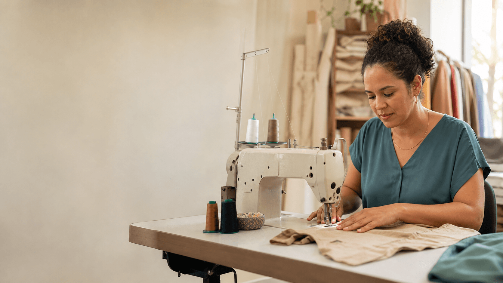 Profissional de Costureira Profissional em atividade
